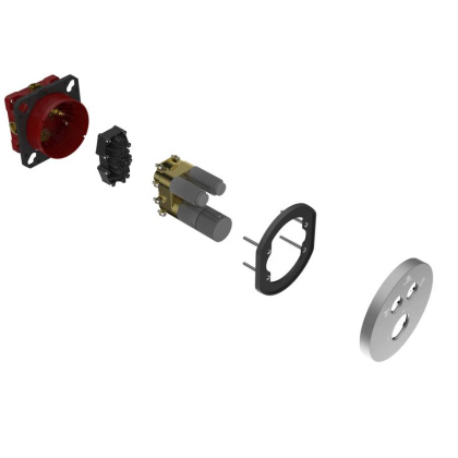 Встраиваемый смеситель для душа VSCV-322T-MGM двухфункциональный, термостатический, вороненая сталь