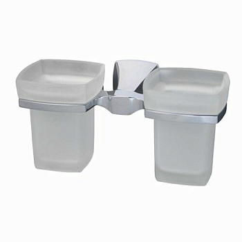 Подстаканник двойной Wern, 20,3х10х10,5 см, хром, K-2528D