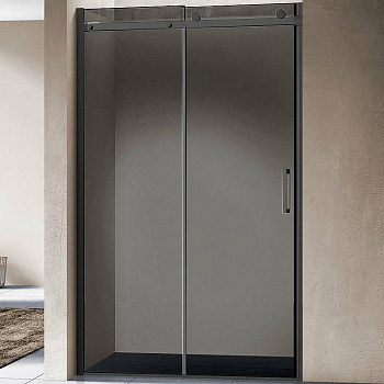 Душевая дверь Como VPS-1C120CGB, 1200, черный матовый, стекло тонированное