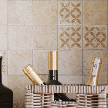 Натуральный травертин, ORNAMENT №2 10x10, Provance