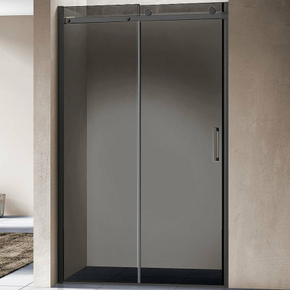 Душевая дверь Como VPS-1C120CGB, 1200, черный матовый, стекло тонированное