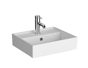 Прямоугольная раковина-чаша ArchiPlan c отверстием под смеситель, 45 см, цвет белый