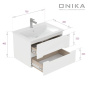 Тумба Onika Айленд 70 подвесная, белая (ум. Бергамо Нова 70)