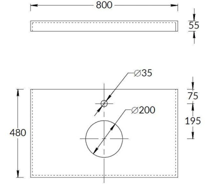 Столешница из керамогранита Про Чементо 80x48, бежевая матовая, CN80.DD506920R Столешница из керамогранита Про Чементо 80x48, бежевая матовая, CN80.DD506920R