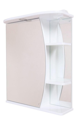 Шкаф-зеркало Onika Луна 60 белый, левый, с подсветкой