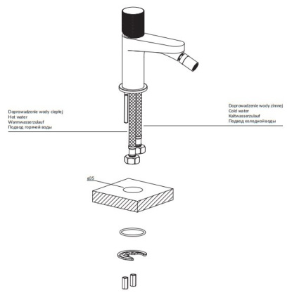 Смеситель для биде OMNIRES CONTOUR CT8020GLB (брашированное золото) Смеситель для биде OMNIRES CONTOUR CT8020GLB (брашированное золото)