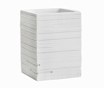 Стакан для зубных щеток Leine, 7,5х9,8х7,5 см, белый, K-3828