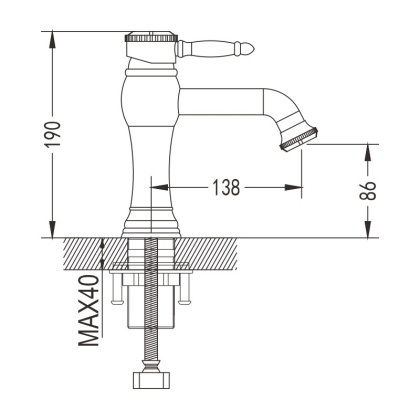 Смеситель для раковины латунь R0401Q Смеситель для раковины латунь R0401Q