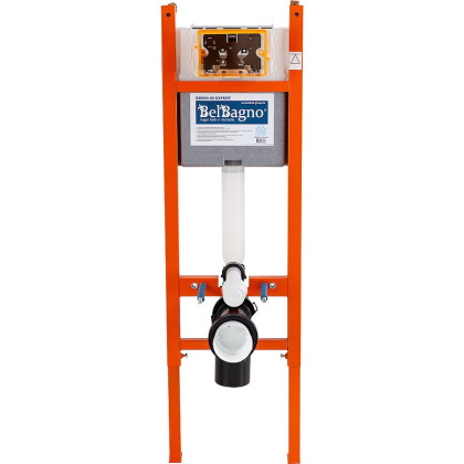 Инсталляция BelBagno EXPERT 40 для подвесного унитаза, 1130х400х150 мм, со смывным бачком скрытого монтажа, фронтальное/горизонтальное управление, кр