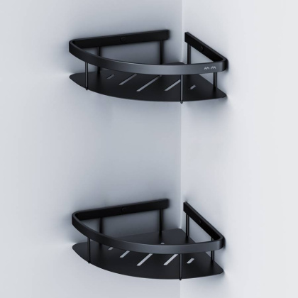 A7454222 Sense L Полка для душа угловая двухъярусная, черный A7454222 Sense L Полка для душа угловая двухъярусная, черный