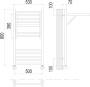 Полотенцесушитель Terminus Валенсия П12 500х800 Полотенцесушитель Terminus Валенсия П12 500х800