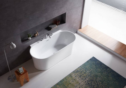 Акриловая ванна BELBAGNO BB409-1700-800-W/NM Белая матовая внутри, черная матовая снаружи Акриловая ванна BELBAGNO BB409-1700-800-W/NM Белая матовая внутри, черная матовая снаружи