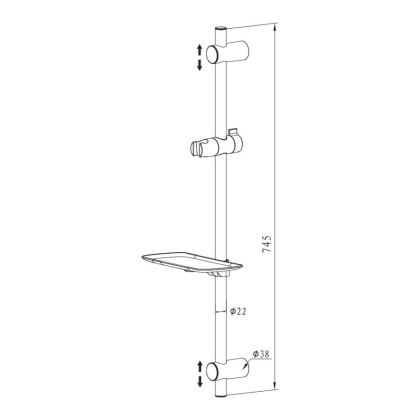 Штанга для душа KD03
