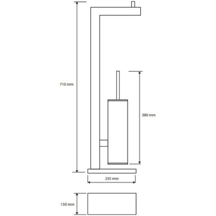 Стойка с держателем туалетной бумаги и ёршик