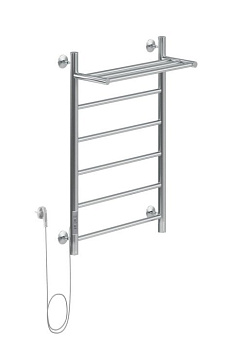 Полотенцесушитель электрический Aquanet Mauro 80х50 Тэн слева, с полкой