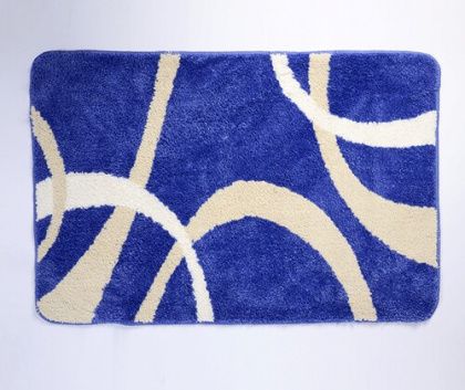 Коврик для ванной комнаты Rhein, 57х55х2,8 см, синий, BM-6205