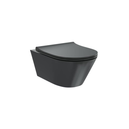 Унитаз подвесной безободковый Creto Logan L3 черный матовый 1003-002-L3BlMat
