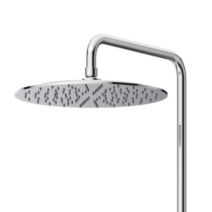 LEAF-CDA-30-L-MM Душевая стойка телескопическая, с верхним и ручным душем, верхний душ диаметр 300 мм металл, исполнение Morning Mist