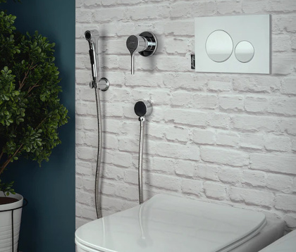 Гигиенический душ E24610-BL Jacob Delafon Elate черный со смесителем ., шт