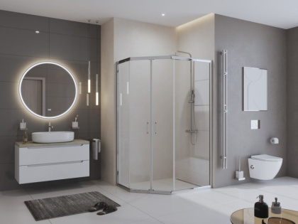 Душевой уголок BelBagno UNO-195-PH-2-100/80-C-Cr Душевой уголок BelBagno UNO-195-PH-2-100/80-C-Cr