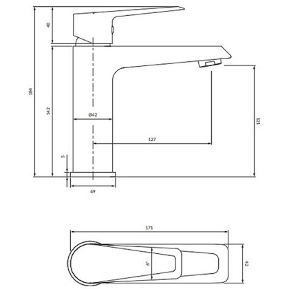 Смеситель для умывальника OMNIRES ASTORIA AS5610CR (хром)