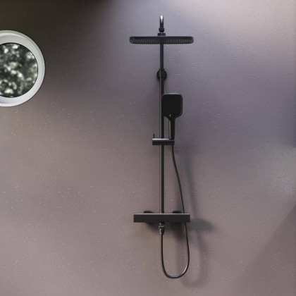953810300 Gala душевая система с ванно  душевым ТМС смесителем, чёрный