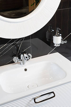 Столешница моноблок Vallessi 80 белая керамика глянец