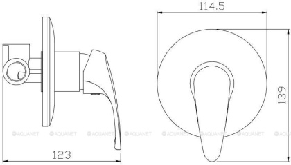 Смеситель для душа Aquanet Practic AF100-50С (с внутренней частью) Смеситель для душа Aquanet Practic AF100-50С (с внутренней частью)
