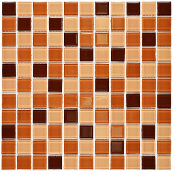 Мозаика стеклянная Coffee mix (чип 4*25*25) 300*300(22шт.-1.98м2), м2 Мозаика стеклянная Coffee mix (чип 4*25*25) 300*300(22шт.-1.98м2), м2