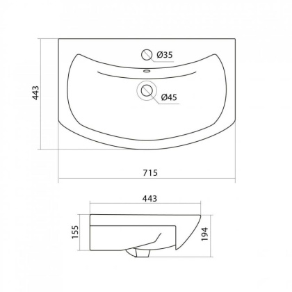 Раковина Santek Балтика 70