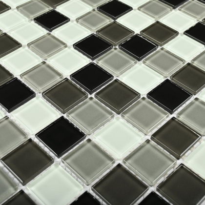 Мозаика стеклянная Carbon mix (чип 4*25*25) 300*300(22шт-1.98м2), м2