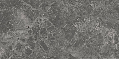 Керамогранит Brecia Adonis Dark тёмно-серый глянцевый 60х60 (4шт_1,44м2)