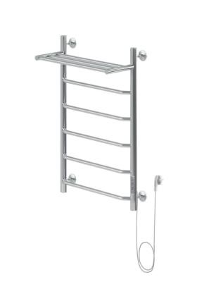 Полотенцесушитель электрический Aquanet Fiona 80х50 Тэн справа, с полкой