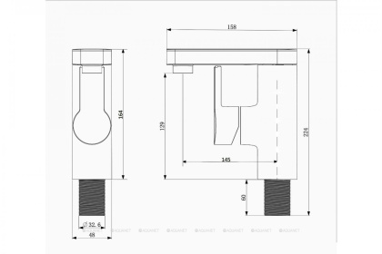 Смеситель для раковины OneLife P08-021b полимерный Смеситель для раковины OneLife P08-021b полимерный