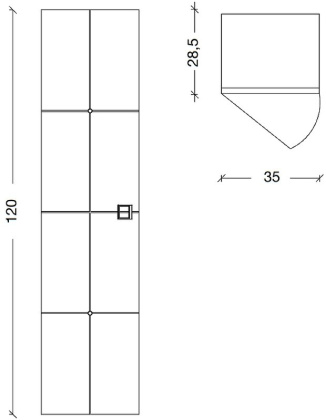 Пенал Piazza белый+золото без ножек_Комплект 844-WG Boheme Пенал Piazza белый+золото без ножек_Комплект 844-WG Boheme