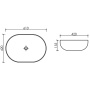 Умывальник чаша накладная овальная со сливом переливом Element 610*420*155мм