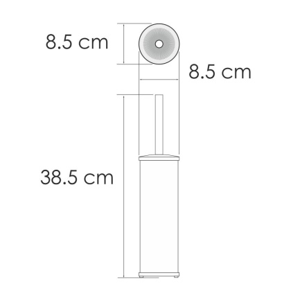 K-1027POLISHED BLACK Щетка для унитаза напольная K-1027POLISHED BLACK Щетка для унитаза напольная