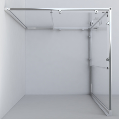 Душевой уголок Garda VSS-1G8090CH, 900*800, хром, стекло шиншилла