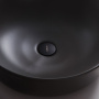 Раковина накладная керамическая, круглая, чёрная матовая, BB1315-H301, 410x410x130