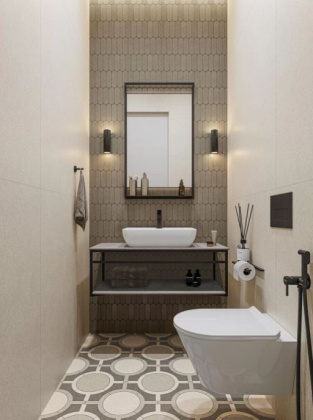 Декор ID150 Джиминьяно бежевый 48см*49,5см*9мм (1уп/5шт/)2 наборный матовый, шт