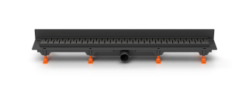 Душевой лоток 65 см Creto Snake CRE-650 SB-P с решеткой, черный