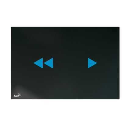 Кнопка управления бесконтактная для скрытых систем инсталляции с подсветкой, стекло-черный