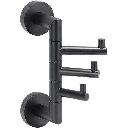 Тройной крючок Bemeta Dark 104206070 поворотный Черный матовый Тройной крючок Bemeta Dark 104206070 поворотный Черный матовый