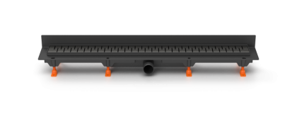 Душевой лоток 75 см Creto Snake CRE-750 SB-P с решеткой, черный