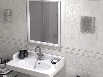 Бордюр HGD\A127\12103R Борсари орнамент обрезной 25*8*9 (1уп/28шт), шт