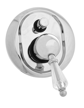 VINTAGE-VDIM-01-Sw-N Встраиваемый смеситель для душа с переключателем Исполнение: Хром, Ручки: Swarovski Nero 