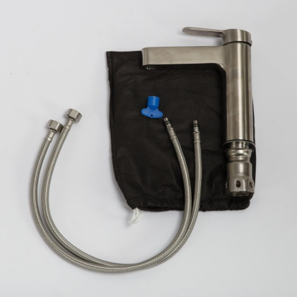 DELTA Смеситель для раковины без донного клапана, чёрный матовый, DEL-LVM-NERO DELTA Смеситель для раковины без донного клапана, чёрный матовый, DEL-LVM-NERO