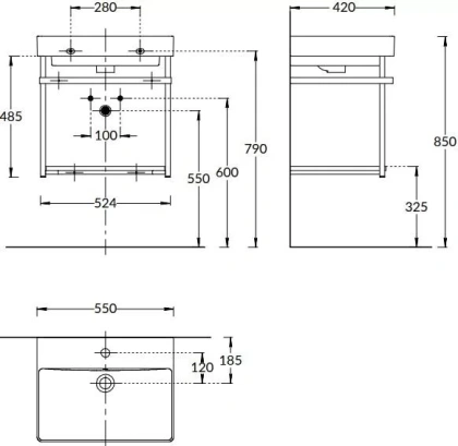 Металлическая структура PRO 55 подвесная, черная матовая