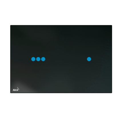 Кнопка управления бесконтактная для скрытых систем инсталляции с подсветкой, стекло-черный