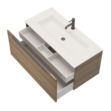 Тумба под раковину Creto Luna Wood 100 см 17-WD100